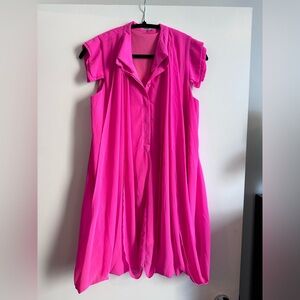 Summer short dress. Size S. Fuchsia pink.